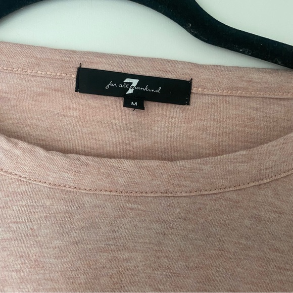 7 for All Mankind Mid Sleeve Tee Shirt - Picture 2 of 4